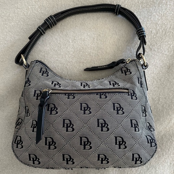Dooney & Bourke Black Signature Monogram Hobo Shoulder Bag - Picture 10 of 16